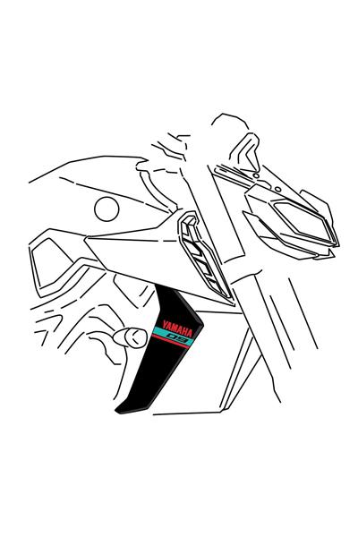 Yamaha MT-09 2017–2020 Compatible Motorcycle Radiator Cover Air Sticker – Model MDL1