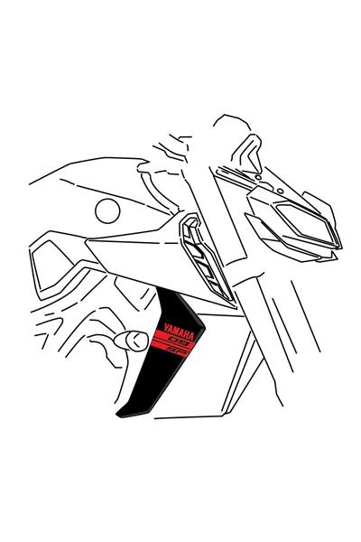 YAMAHA MT09 SP 2017-2020 Uyumlu MOTOSİKLET RADYATÖR KAPAK AİR STİCKER MODELİ MDL4