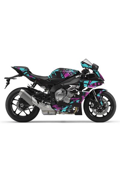 YAMAHA R1 2015-19 MIXED GRAPHİC KİT STİCKER SET