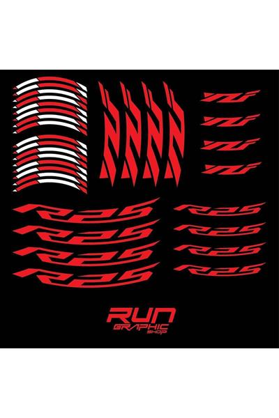 Yamaha R25 Red Rim Stripe Sticker