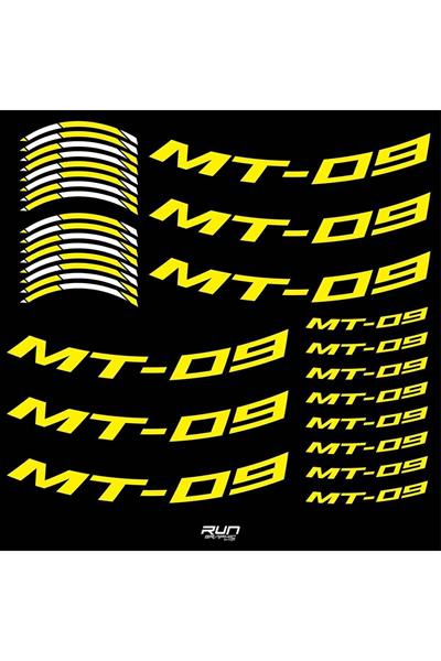 Yamaha YZF MT 09 Compatible Yellow Rim Stripe Sticker