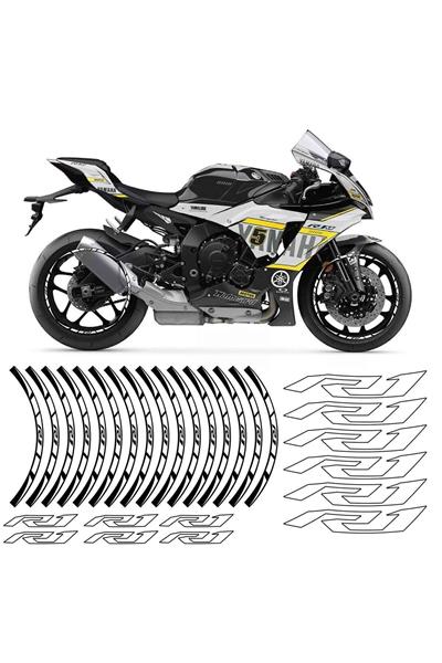 Yamaha YZF R1 White Rim Stripe Sticker