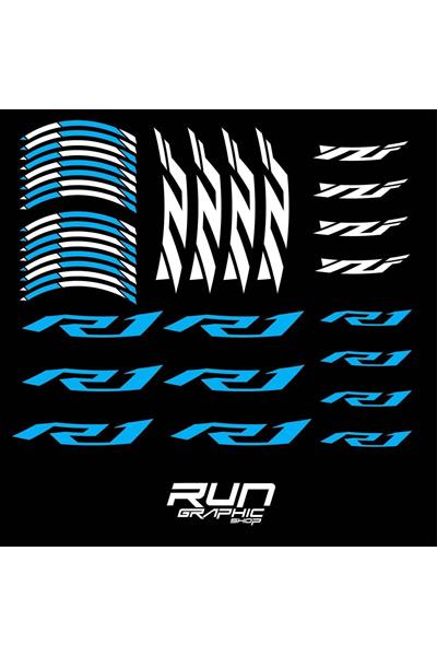 Yamaha YZF R1 Blue Rim Stripe Sticker