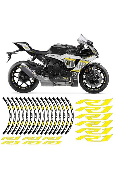 YAMAHA YZF R1 SARI JANT ŞERİDİ STİCKER