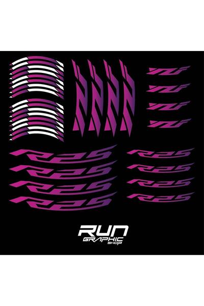 Yamaha YZF R25 Purple-Pink Rim Stripe Sticker
