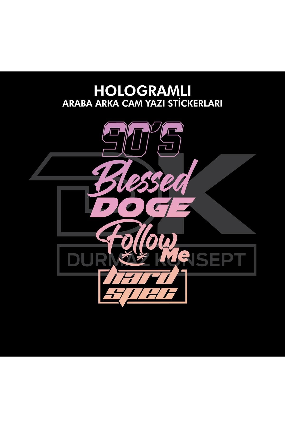 Araba Arka Cam Yazıları Hologramlı Sticker