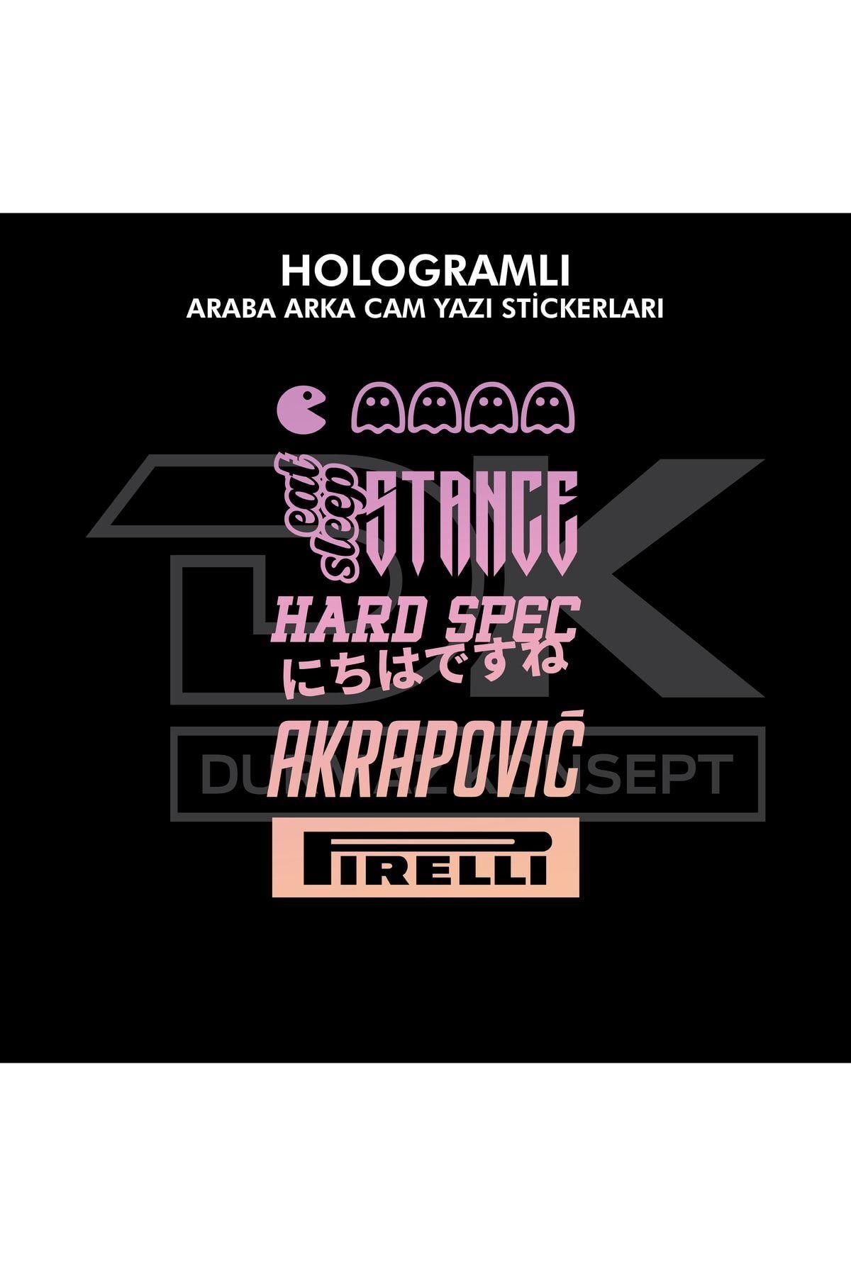 Araba Arka Cam Yazıları Hologramlı Sticker