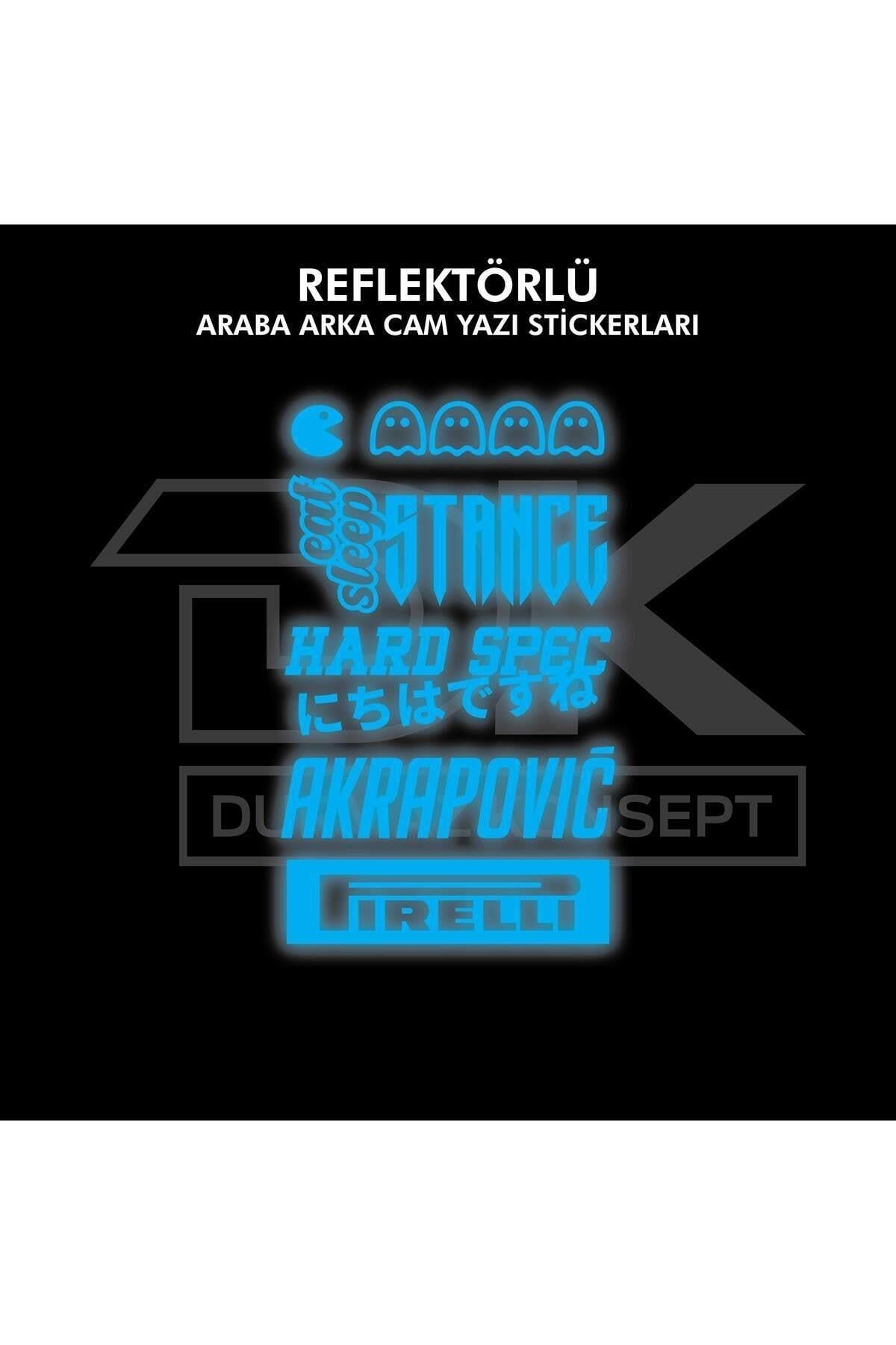 ARABA ARKA CAM YAZILARI REFLEKTÖRLÜ BEYAZ-KIRMIZI-MAVİ-SARI-NEON YEŞİL-PEMBE