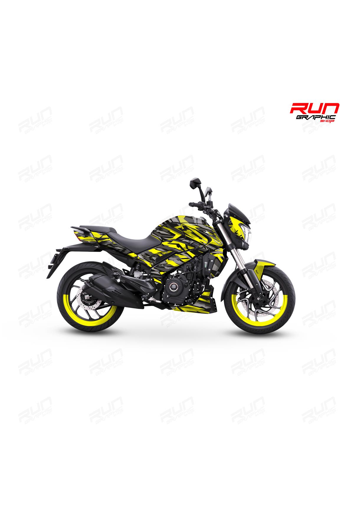 Bajaj Dominar 400 ve 250 Kırmızı Çizgi Desenli Tam Kaplama Grafik Kiti, Motosiklet Sticker Seti