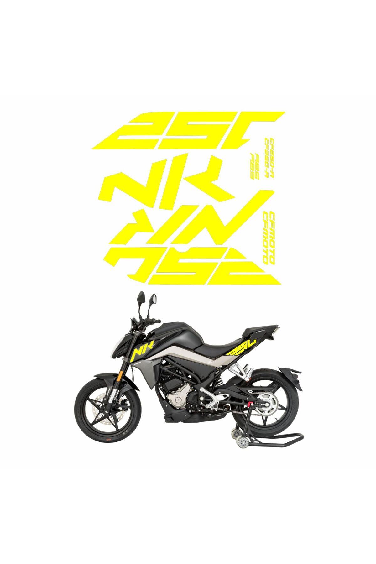 Cf Moto 250 Nk Etiket Takımı Neon