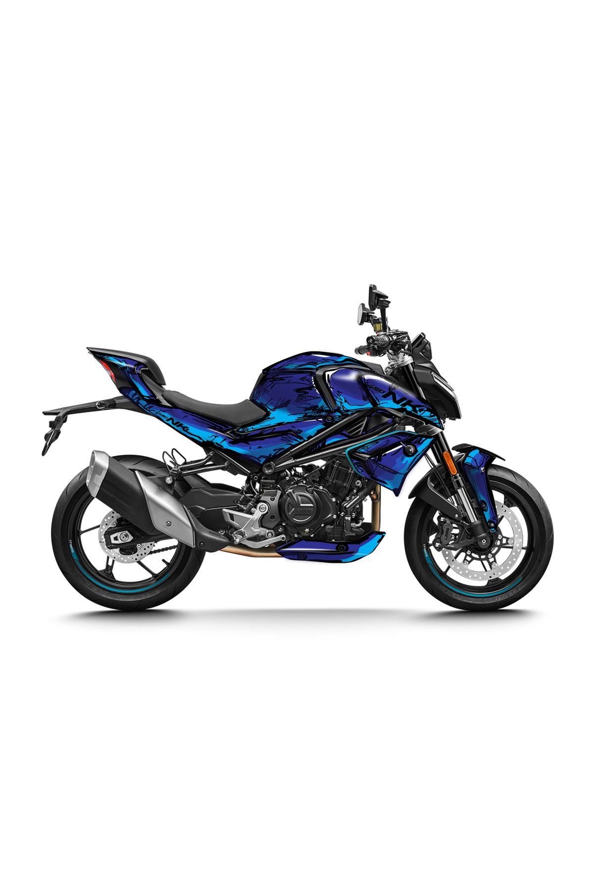 CF Moto NK 450 Sarı Cartoon Desenli Tam Kaplama Grafik Kiti, Motosiklet Sticker Seti