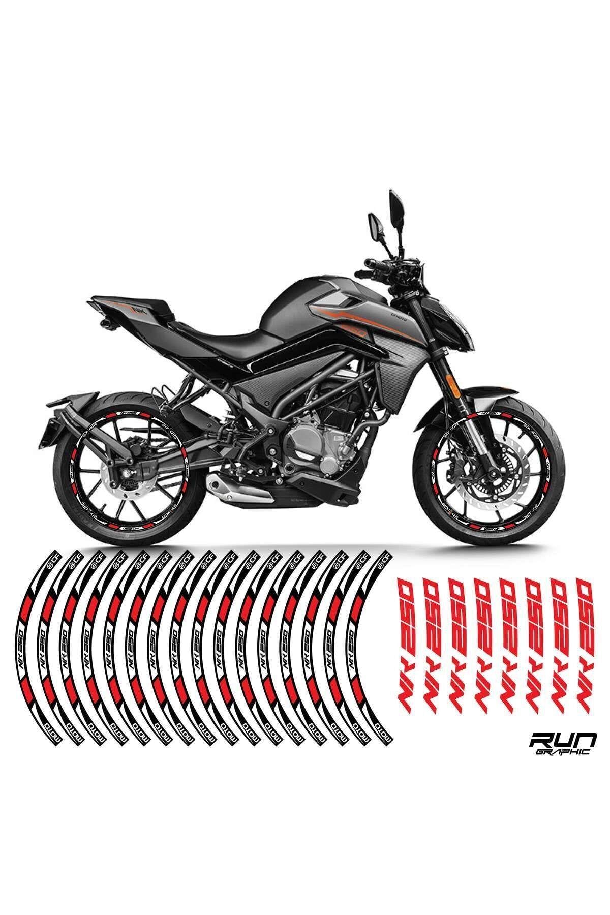 CFMOTO NK250 MOTORSİKLET KIRMIZI JANT ŞERİDİ JANT İÇİ YAZILI 17 INC Uyumlu