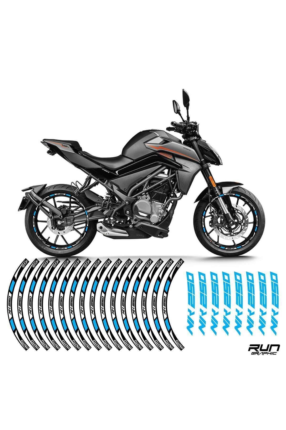 CFMOTO NK250 MOTORSİKLET MAVİ JANT ŞERİDİ JANT İÇİ YAZILI 17 INC