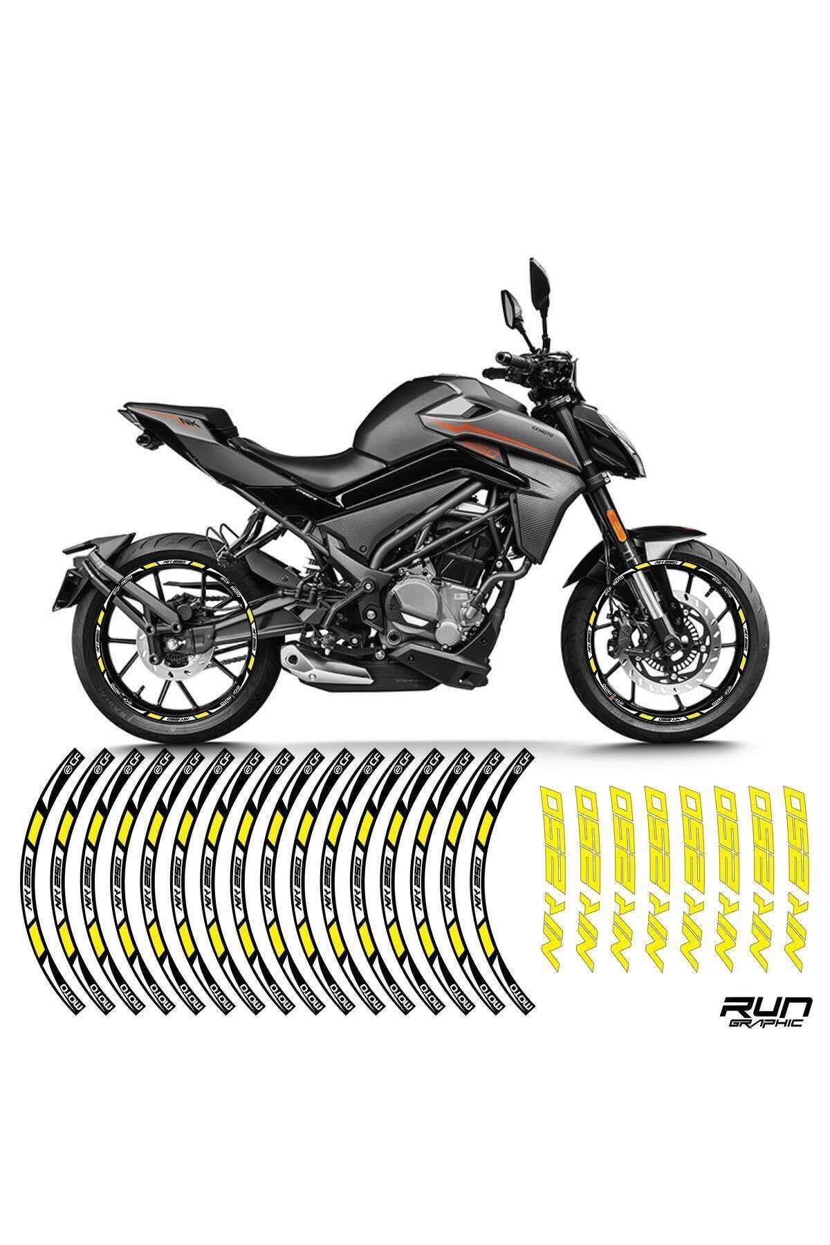 CFMOTO NK250 MOTORSİKLET SARI JANT ŞERİDİ JANT İÇİ YAZILI 17 INC