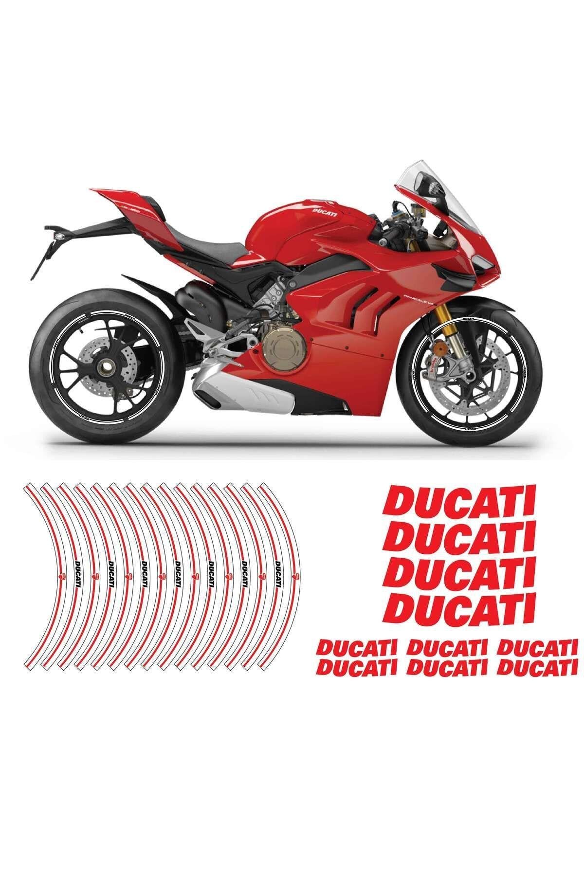 DUCATİ BEYAZ JANT ŞERİDİ JANT İÇİ YAZILI STİCKER