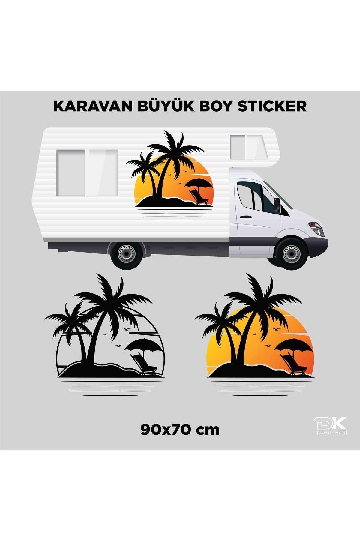 KARAVAN PALMİYE GÜNEŞLİ STİCKER