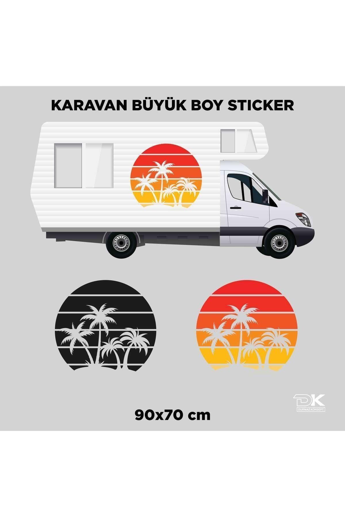 KARAVAN PALMİYE GÜNEŞLİ STİCKER