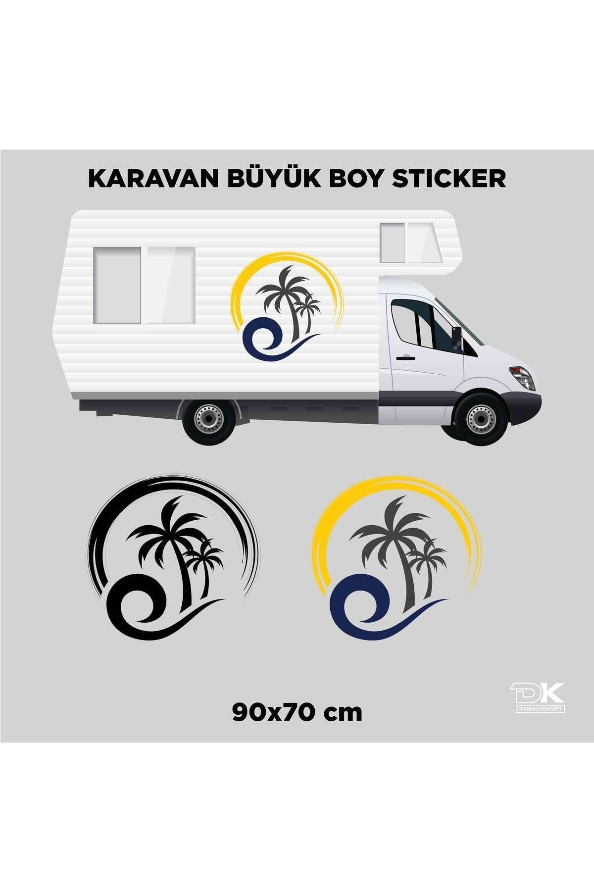 KARAVAN PALMİYE GÜNEŞLİ STİCKER