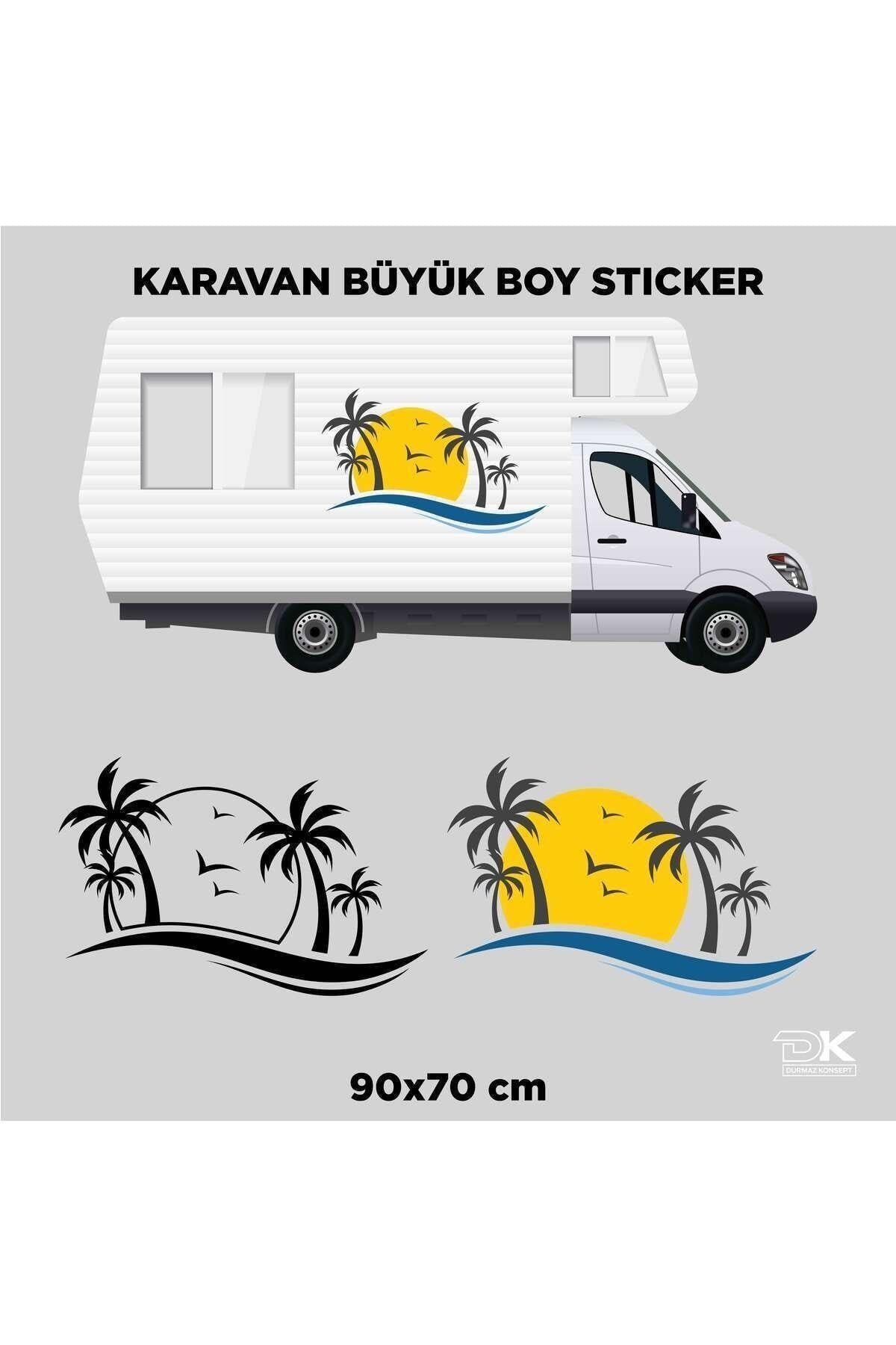 KARAVAN PALMİYE GÜNEŞLİ STİCKER