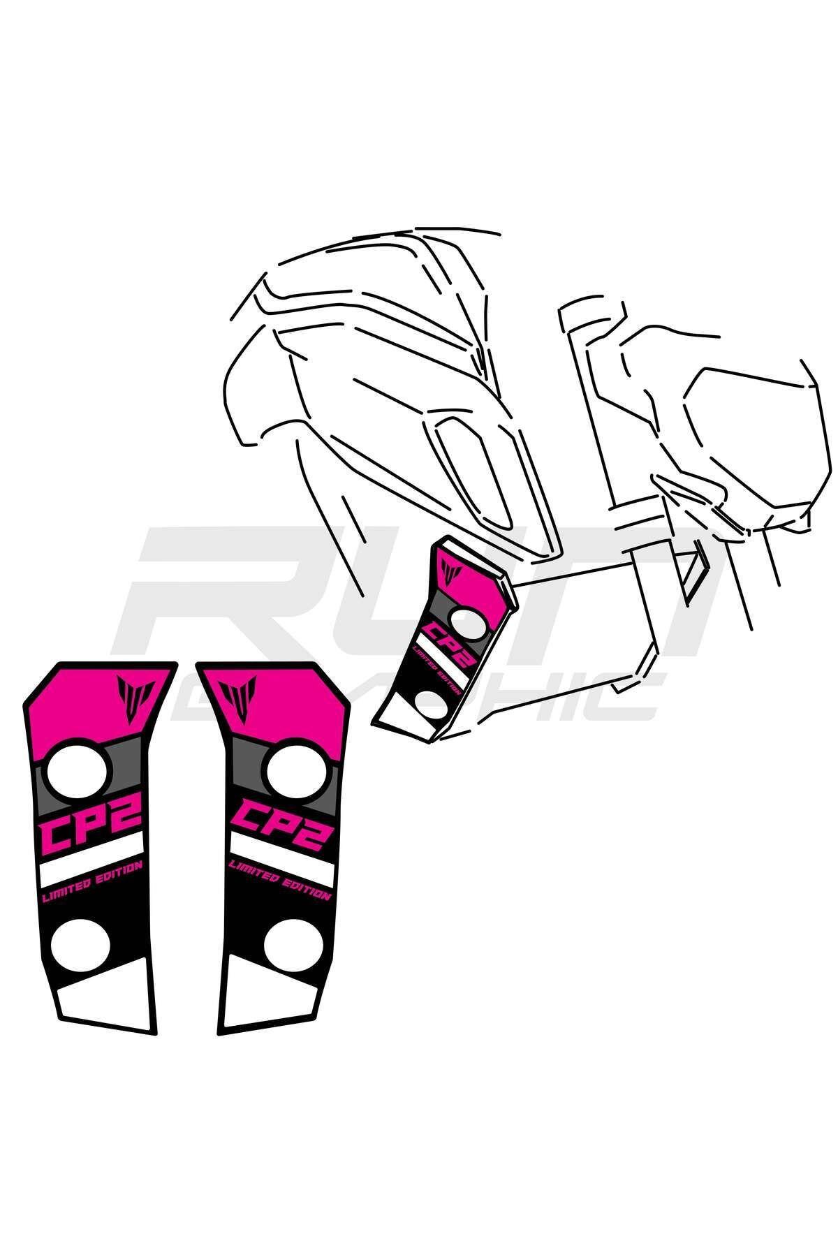 MT 07 2018-2019 PEMBE RADYATÖR STİCKER uyumlu