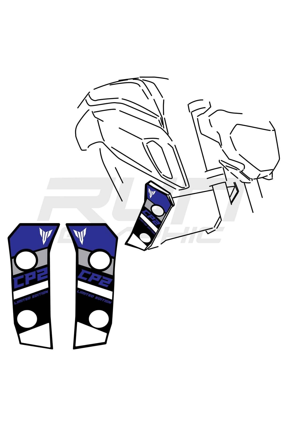 MT 07 2018-2019 Uyumlu RACE BLUE MAVİ RADYATÖR STİCKER