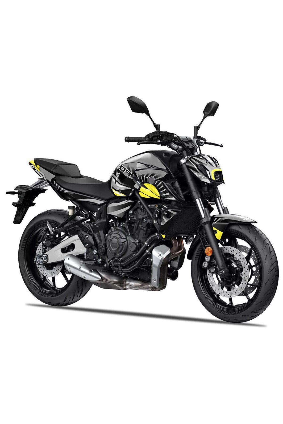 MT-07 2020-2023 GRİ SARI AY JAPAN FULL BODY KİT STİCKER SET