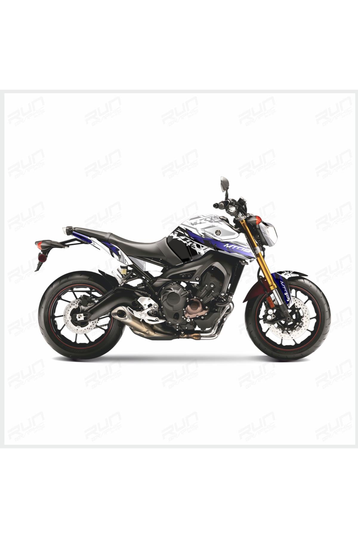 MT 09 BEYAZ KANAL 2014- 2016 FULL STİCKER KİT SET