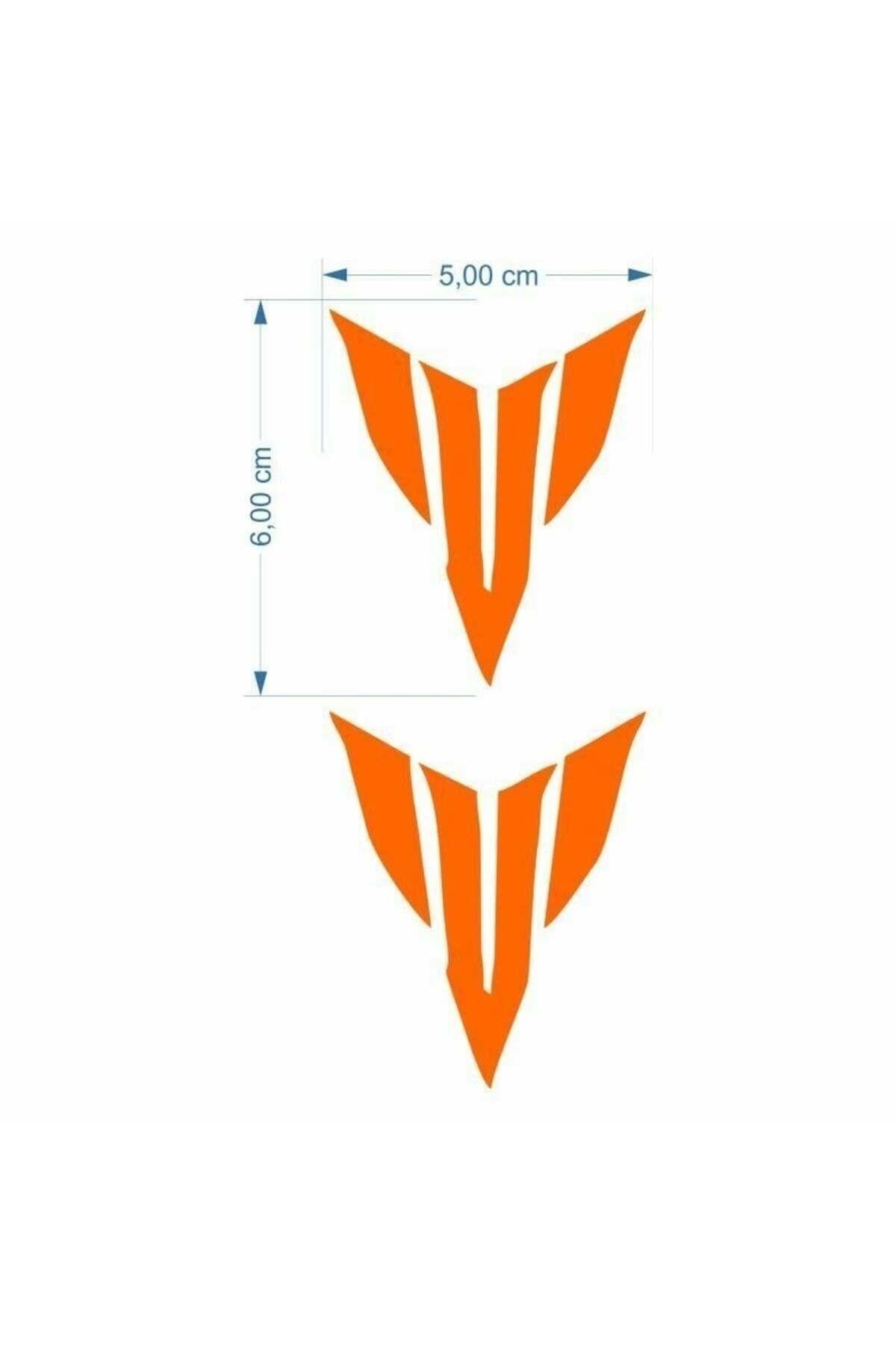 MT Uyumlu LOGO 5 X 5 cm TURUNCU STİCKER 2 Lİ SET