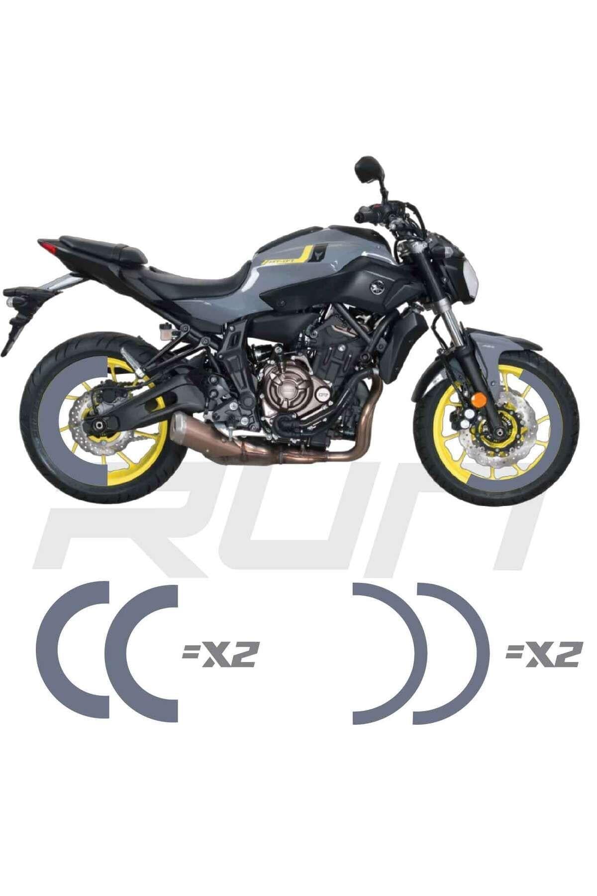 Mt07-600rr-r1 Ön 120 Arka 180 Ebat Uyumluyarım Jant Şeridi Gri Toplam 4 Adet Takım Halinde