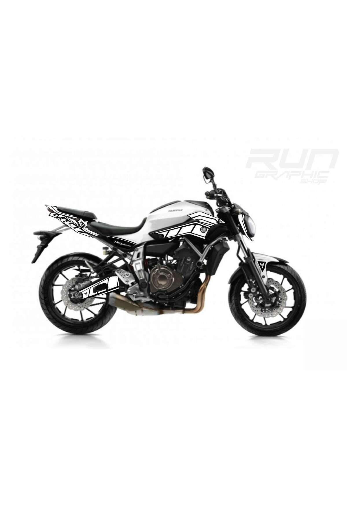 YAMAHA MT 07 BEYAZ STİCKER SET
