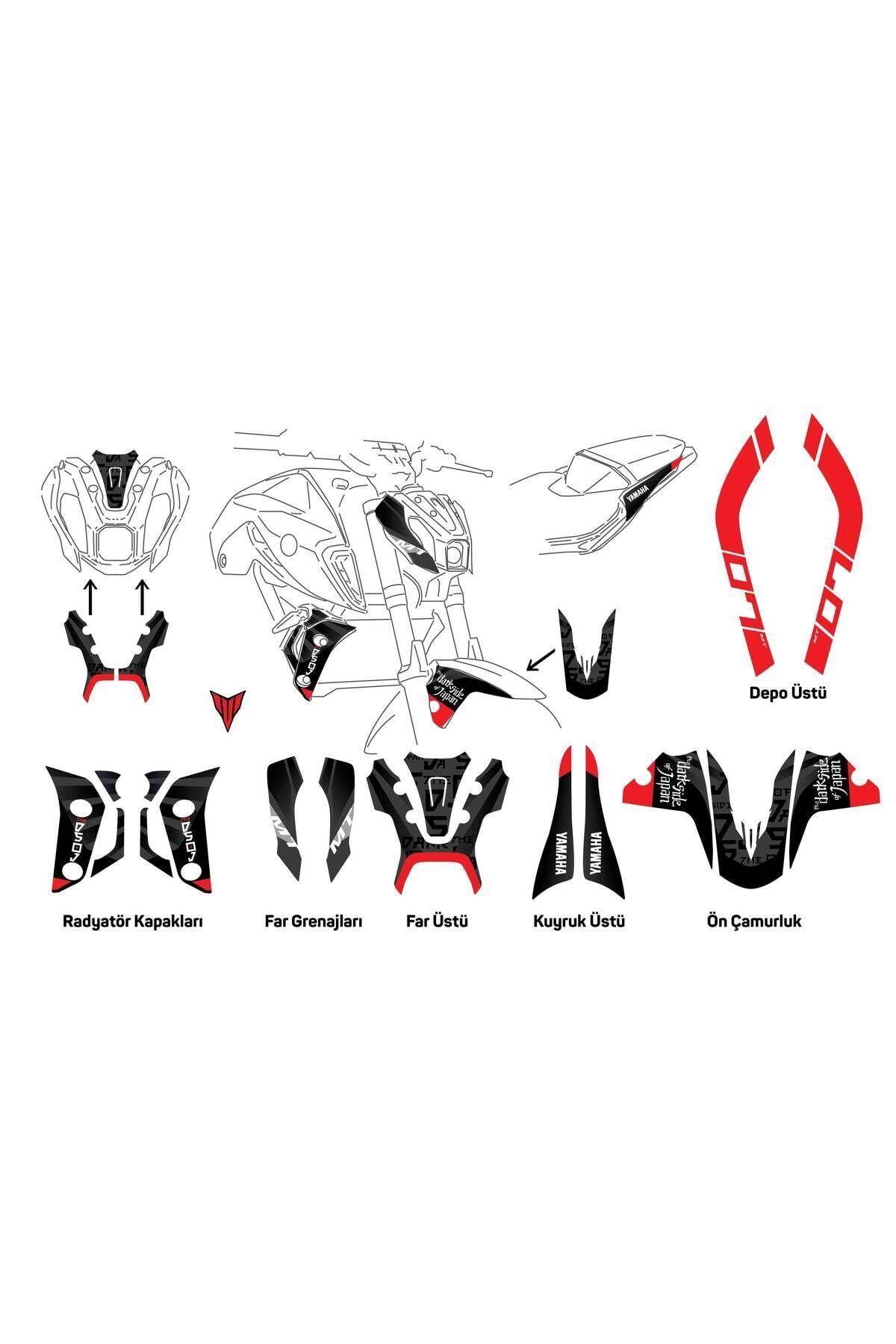 YAMAHA MT 07 JAPAN2020-2024 Uyumlu STİCKER SET