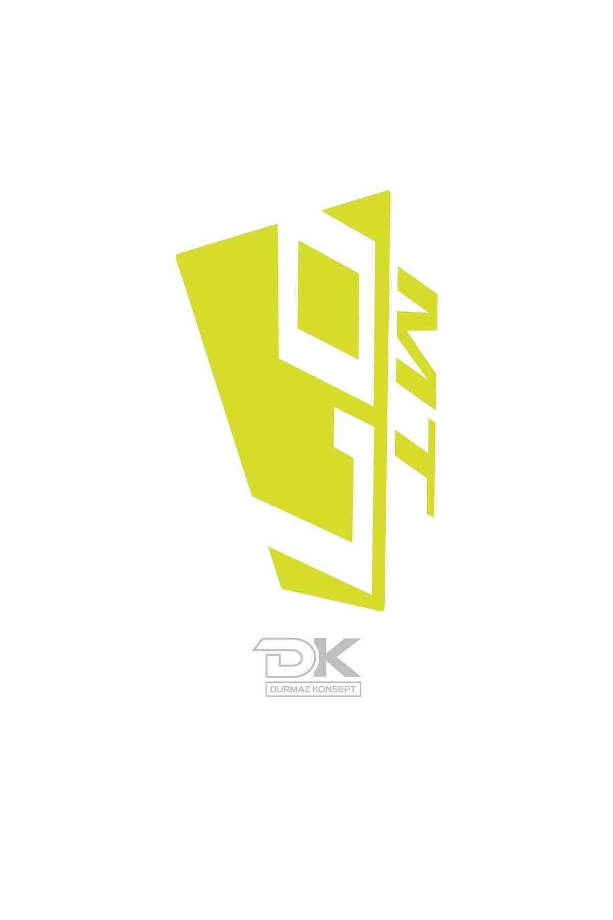 Yamaha Mt 07 Metal Ön Cam Reflektörlü Yeşil Sticker