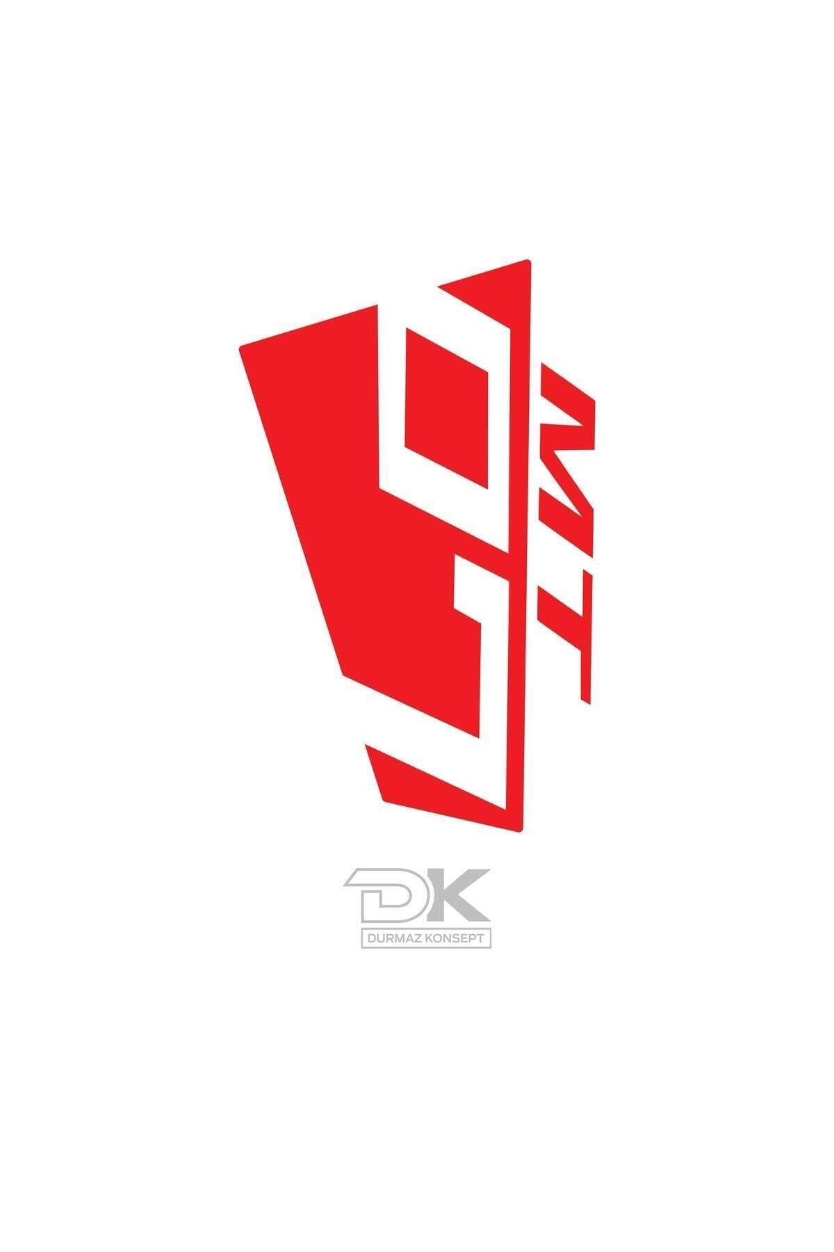 Yamaha Mt 07 Metal Ön Cam Reflektörlü Kırmızı Sticker