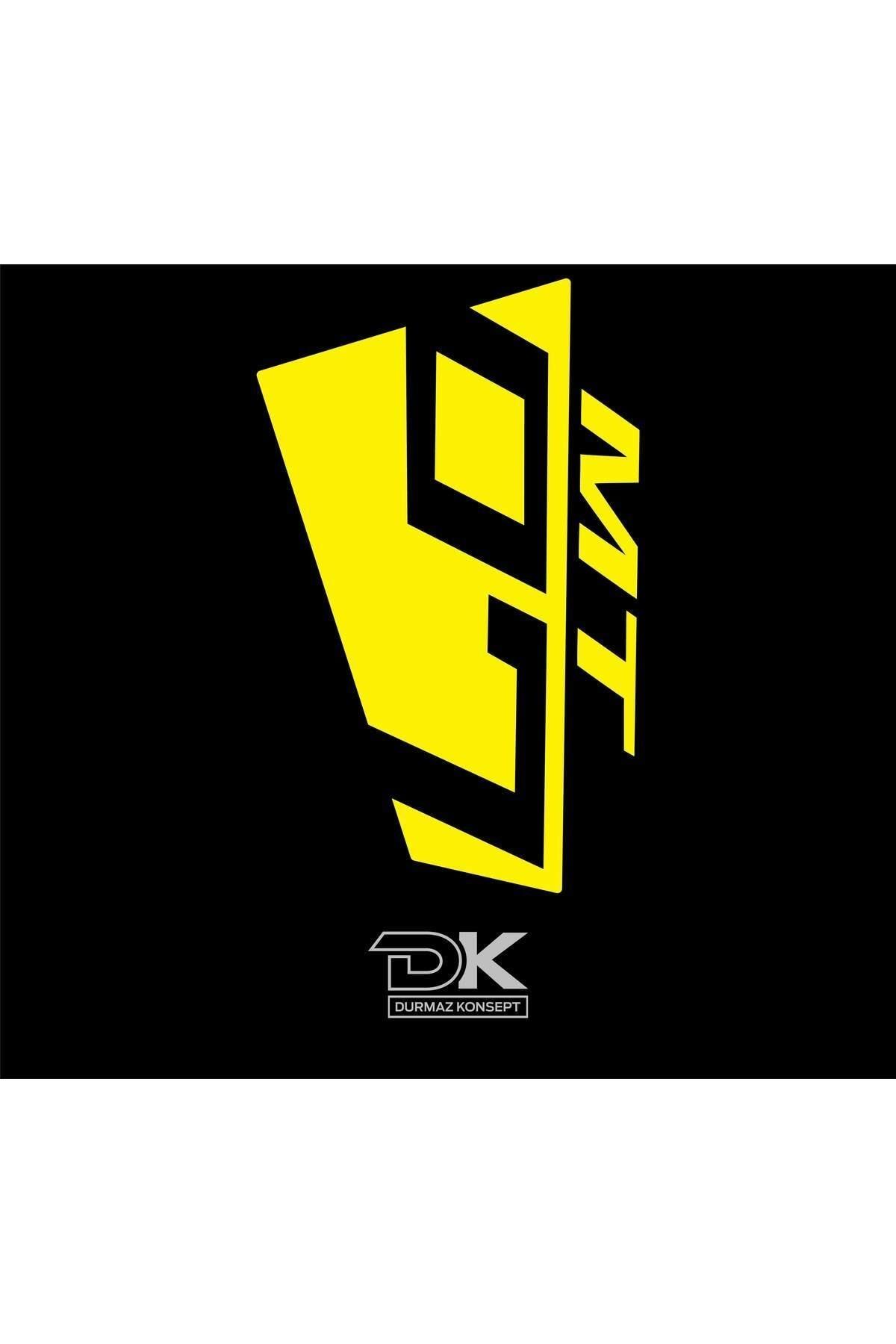 Yamaha Mt 07 Metal Ön Cam Reflektörlü Sarı Sticker