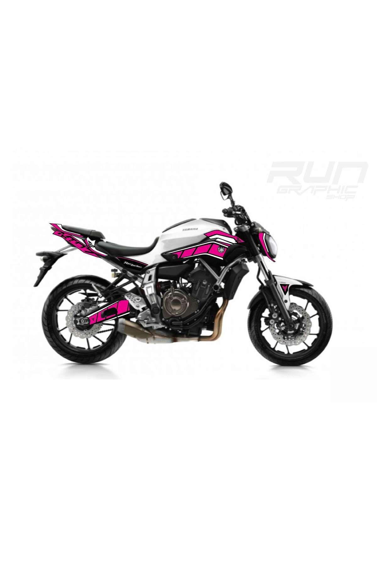 YAMAHA MT 07 Uyumlu PEMBE STİCKER SET