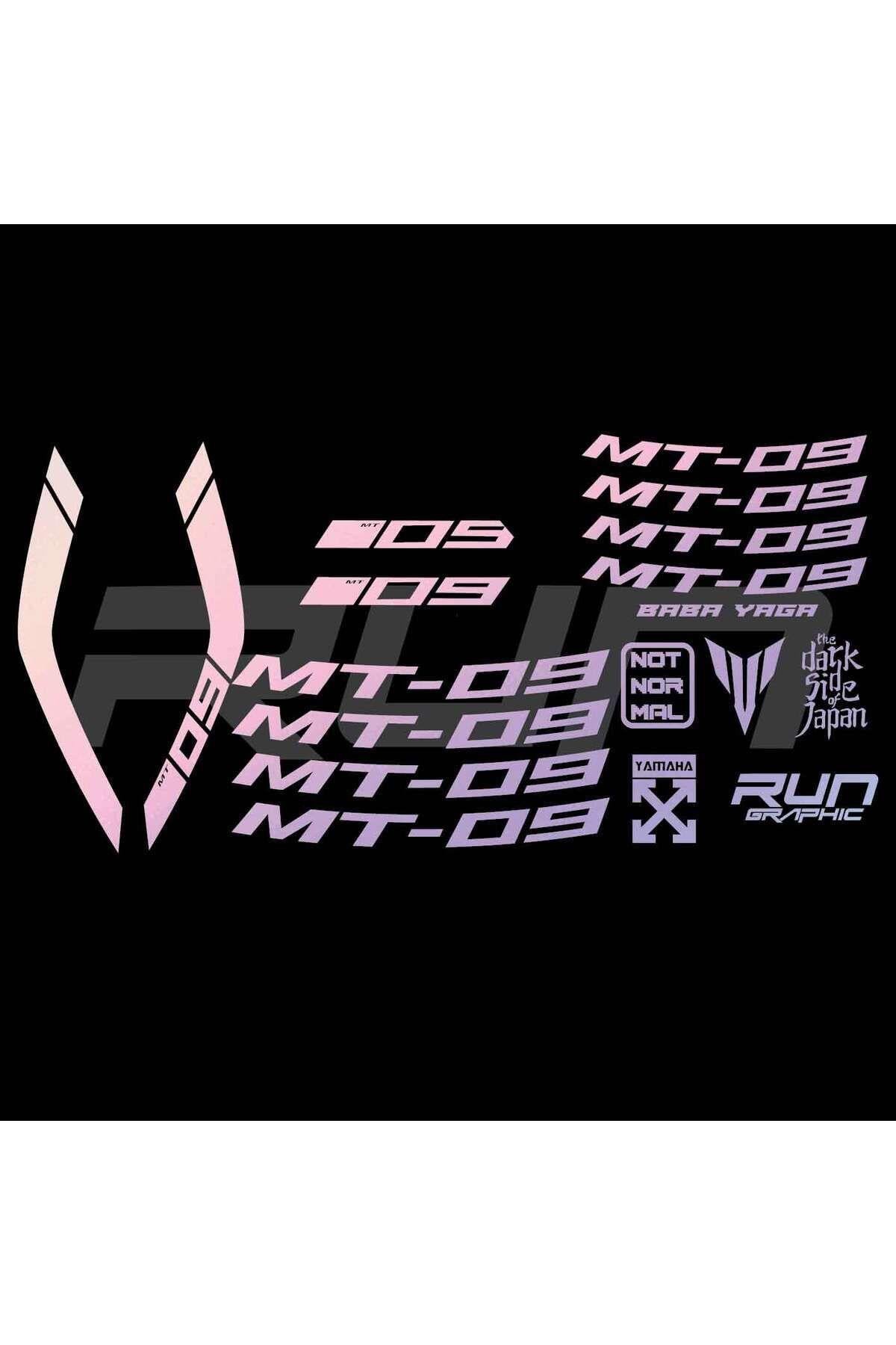 YAMAHA MT 09 2014-2019 Uyumlu HOLOGRAM STİCKER SET JANT İÇİ YAZILI