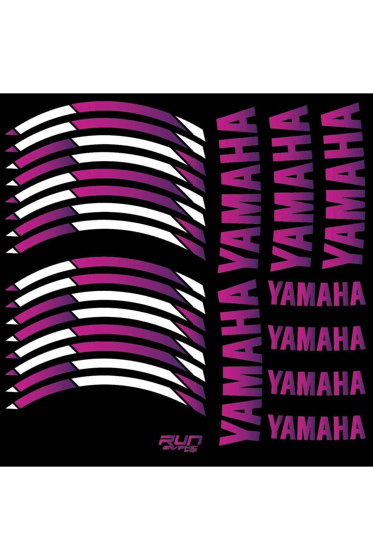 YAMAHA Uyumlu MOR -PEMBE JANT ŞERİDİ STİCKER