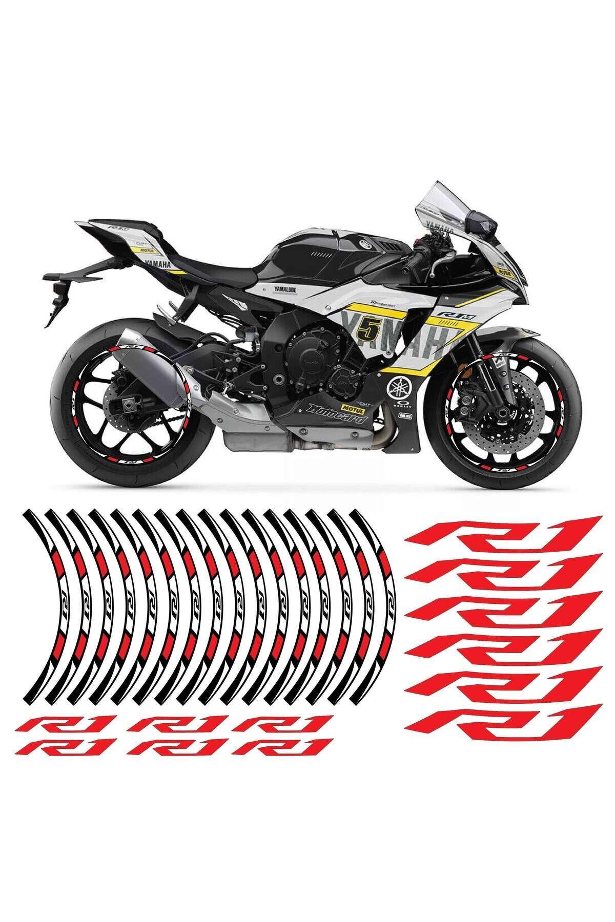 YAMAHA YZF R1 KIRMIZI JANT ŞERİDİ STİCKER