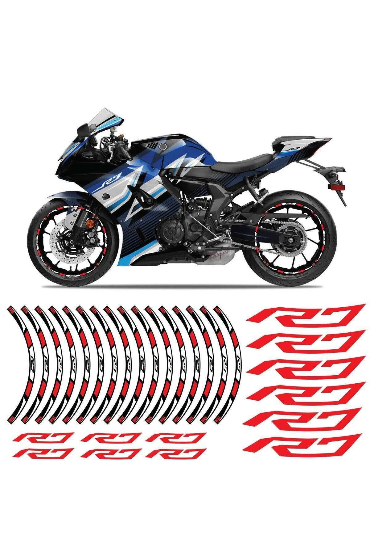 YAMAHA YZF R7 KIRMIZI JANT ŞERİDİ STİCKER