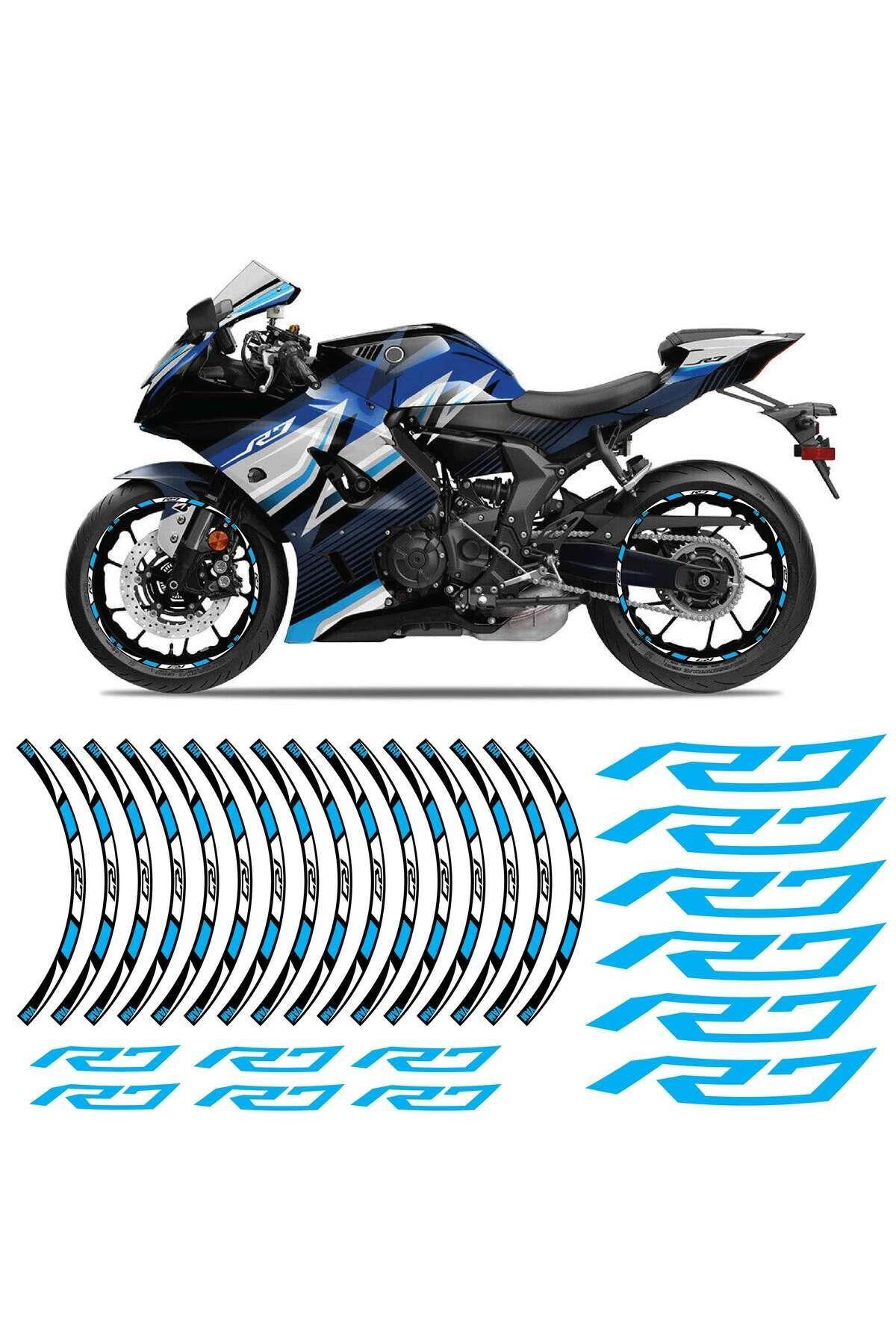 YAMAHA YZF R7 MAVİ JANT ŞERİDİ STİCKER