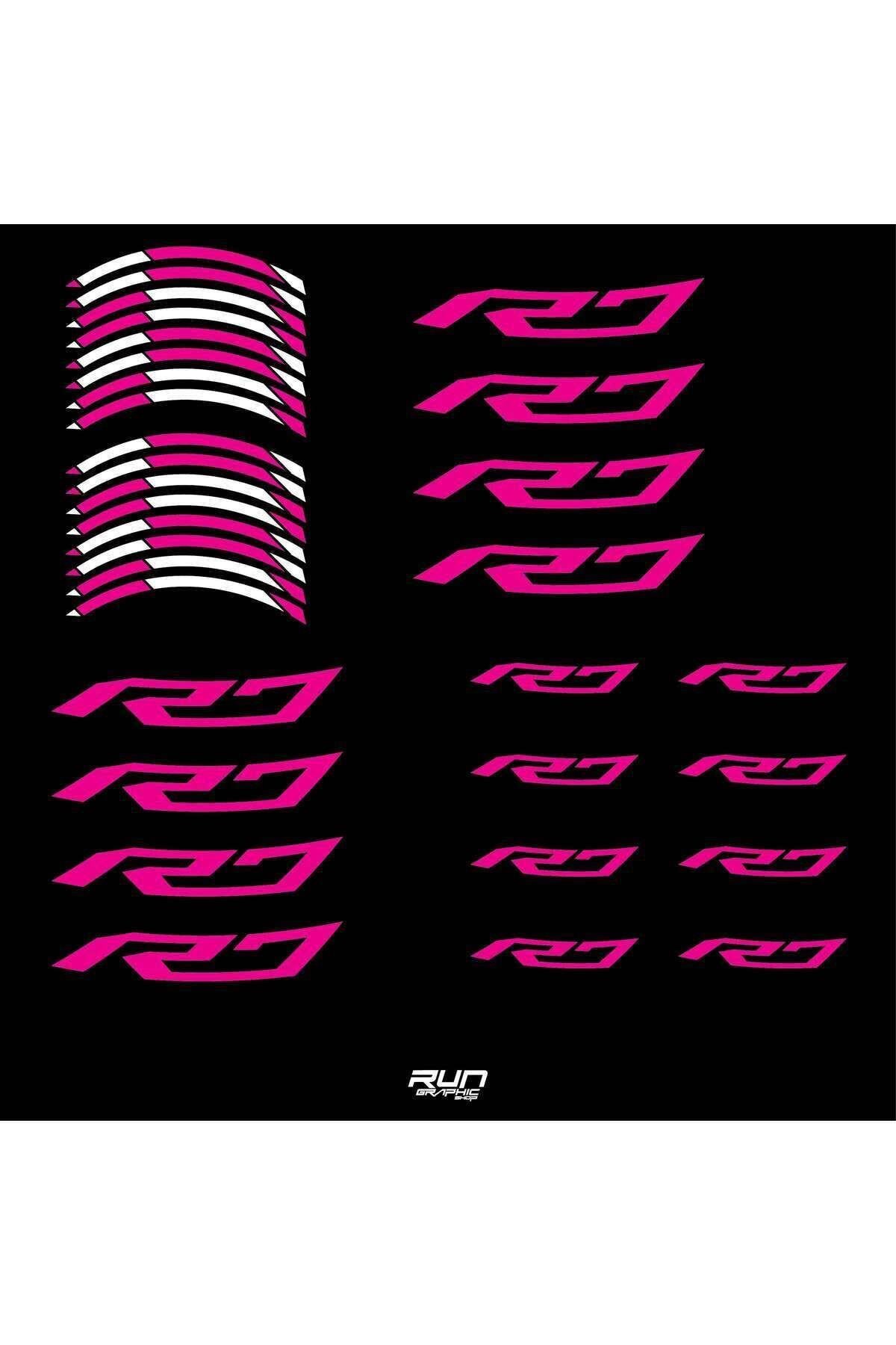 YAMAHA YZF R7 PEMBE JANT ŞERİDİ STİCKER Uyumlu