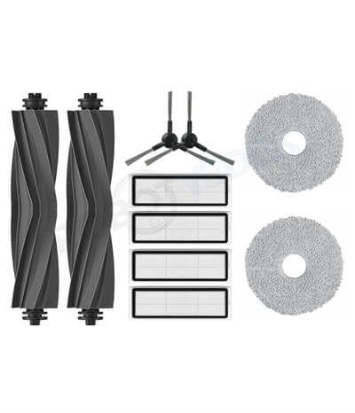 Dreame L10S Pro Gen 2 Uyumlu Yedek Silikon Fırça Hepa Filtre Mop Seti-10 Parça
