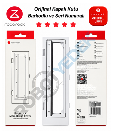 Orijinal Roborock S8 Pro /S8 Pro Plus Ana Fırça Kapağı Beyaz Renk-1 Adet 