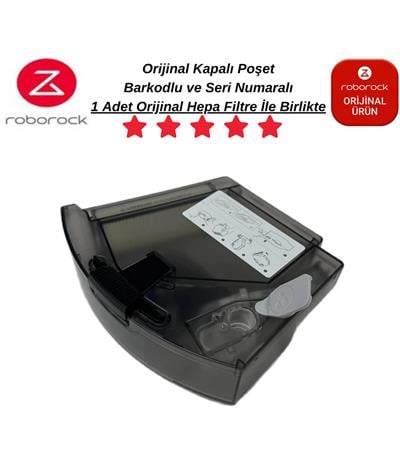 Roborock Q8 Max Q8 Max Plus Orijinal Su Tankı ve Toz Haznesi Siyah Renk