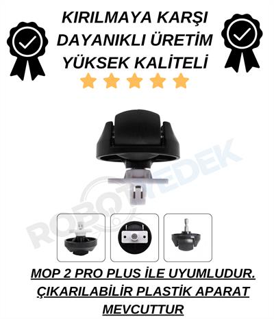 Xiaomi Vacuum Mop 2 Pro+(Kameralı) Uyumlu Siyah Yedek Tekerlek