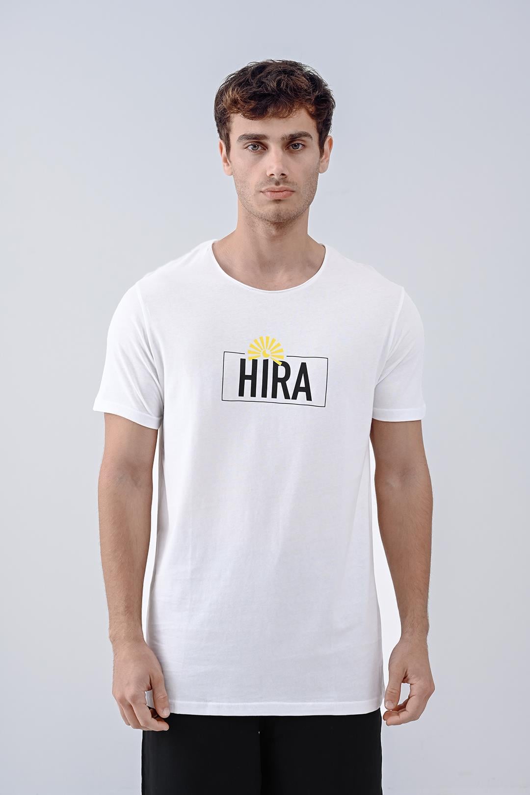 Hira Tasarım Pamuk Beyaz T-shirt