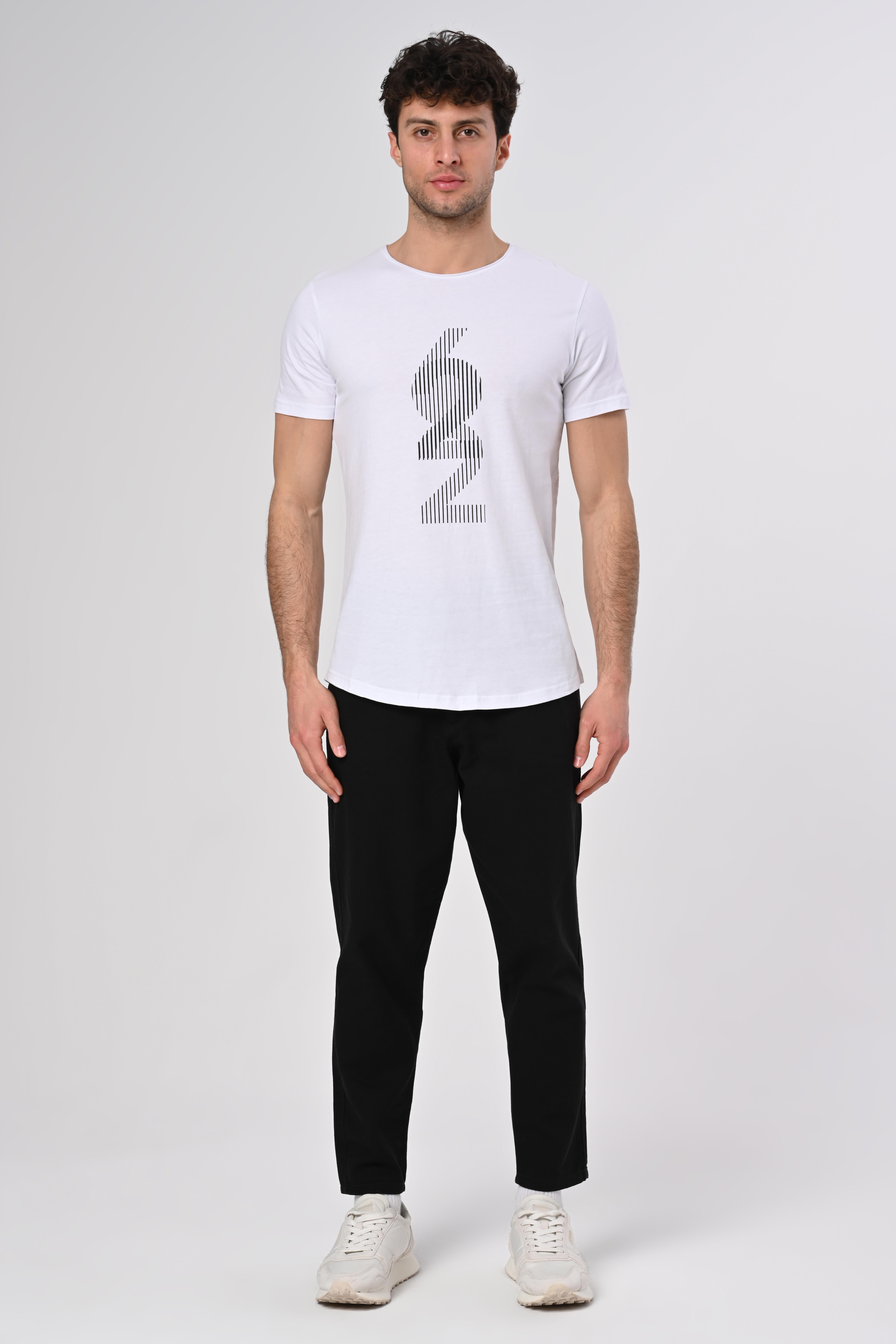 622 Tasarım Pamuk Beyaz T-shirt