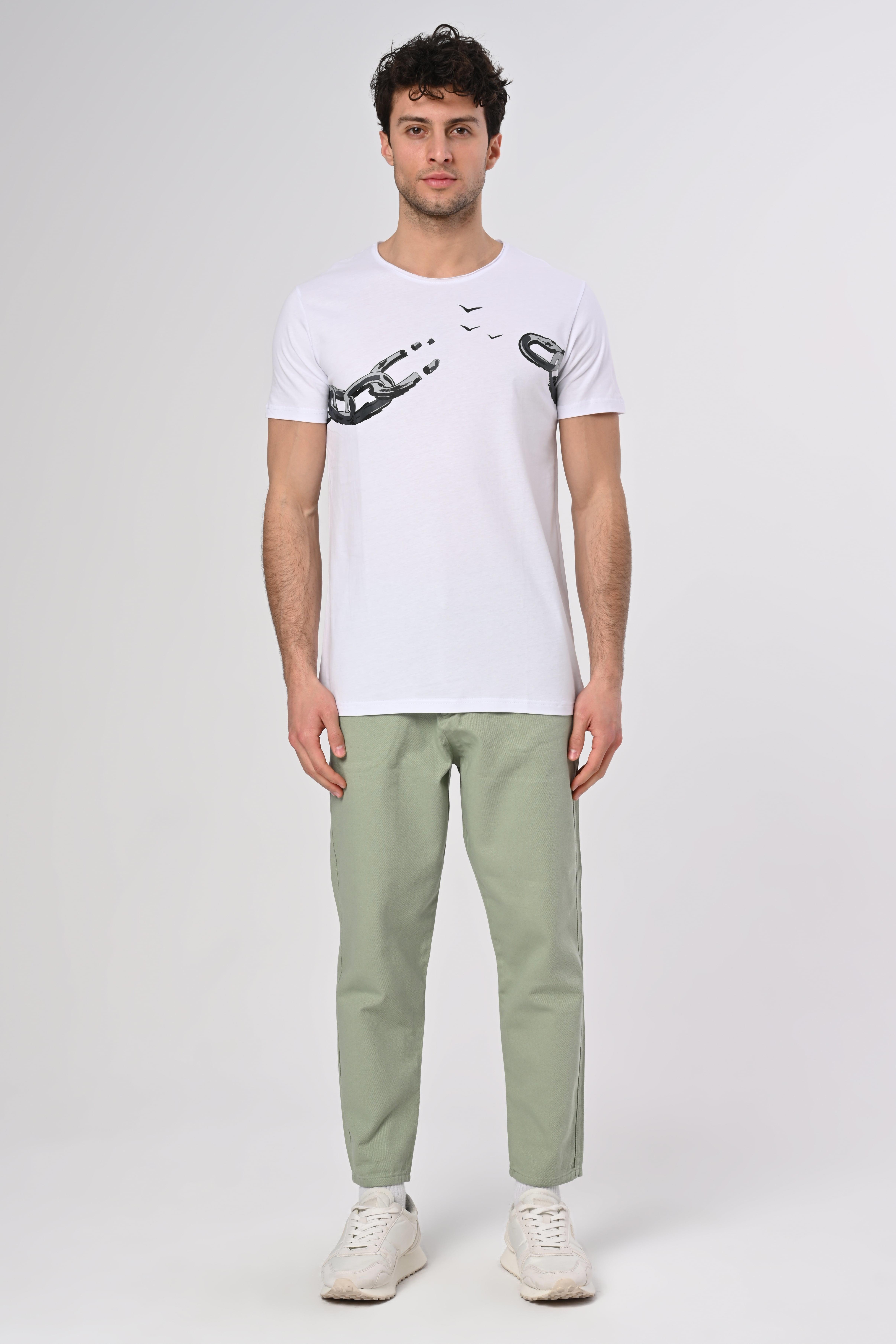Ayasofya Tasarım Pamuk Beyaz T-shirt