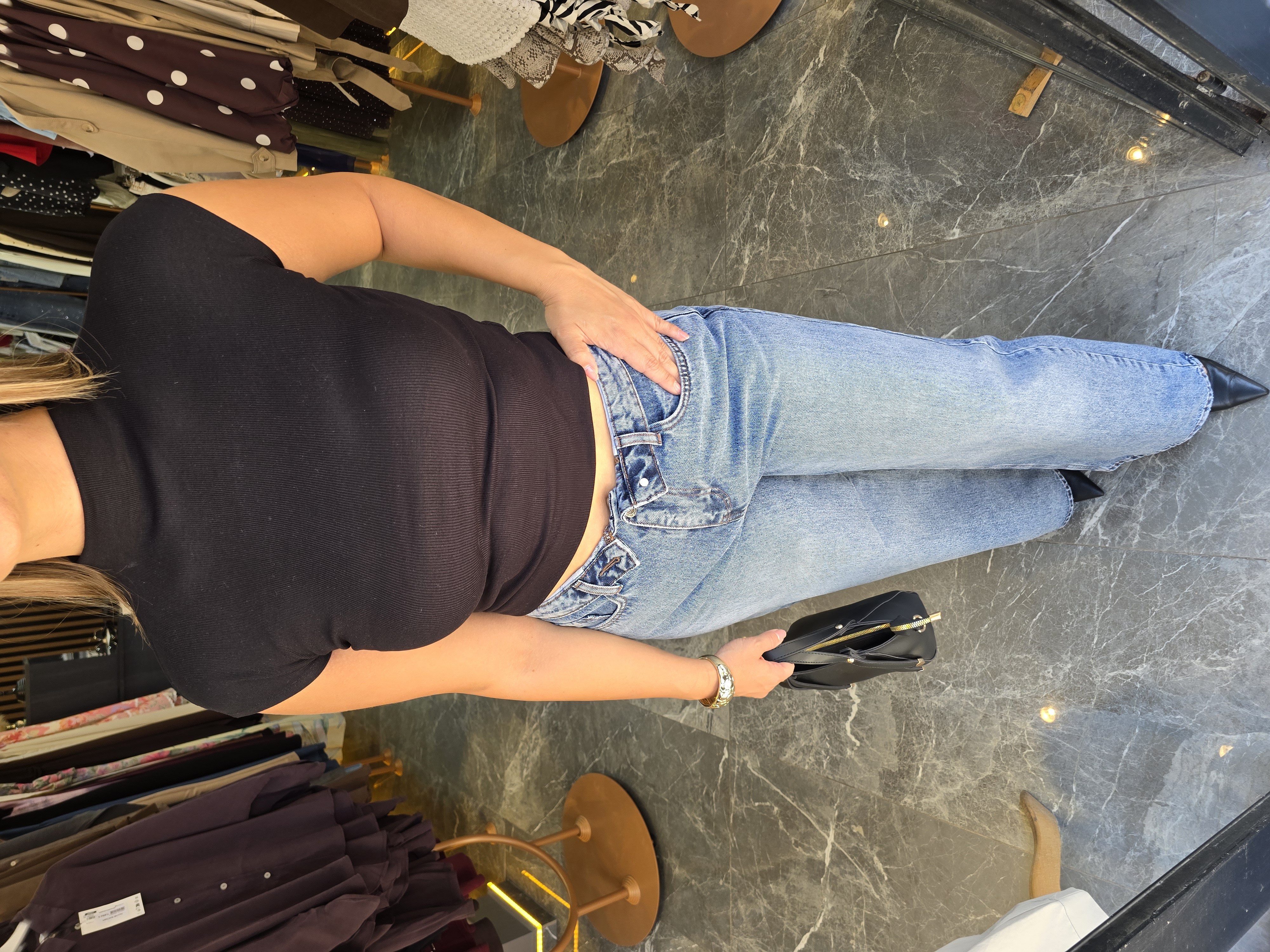 BEL TASARIMLI JEAN 