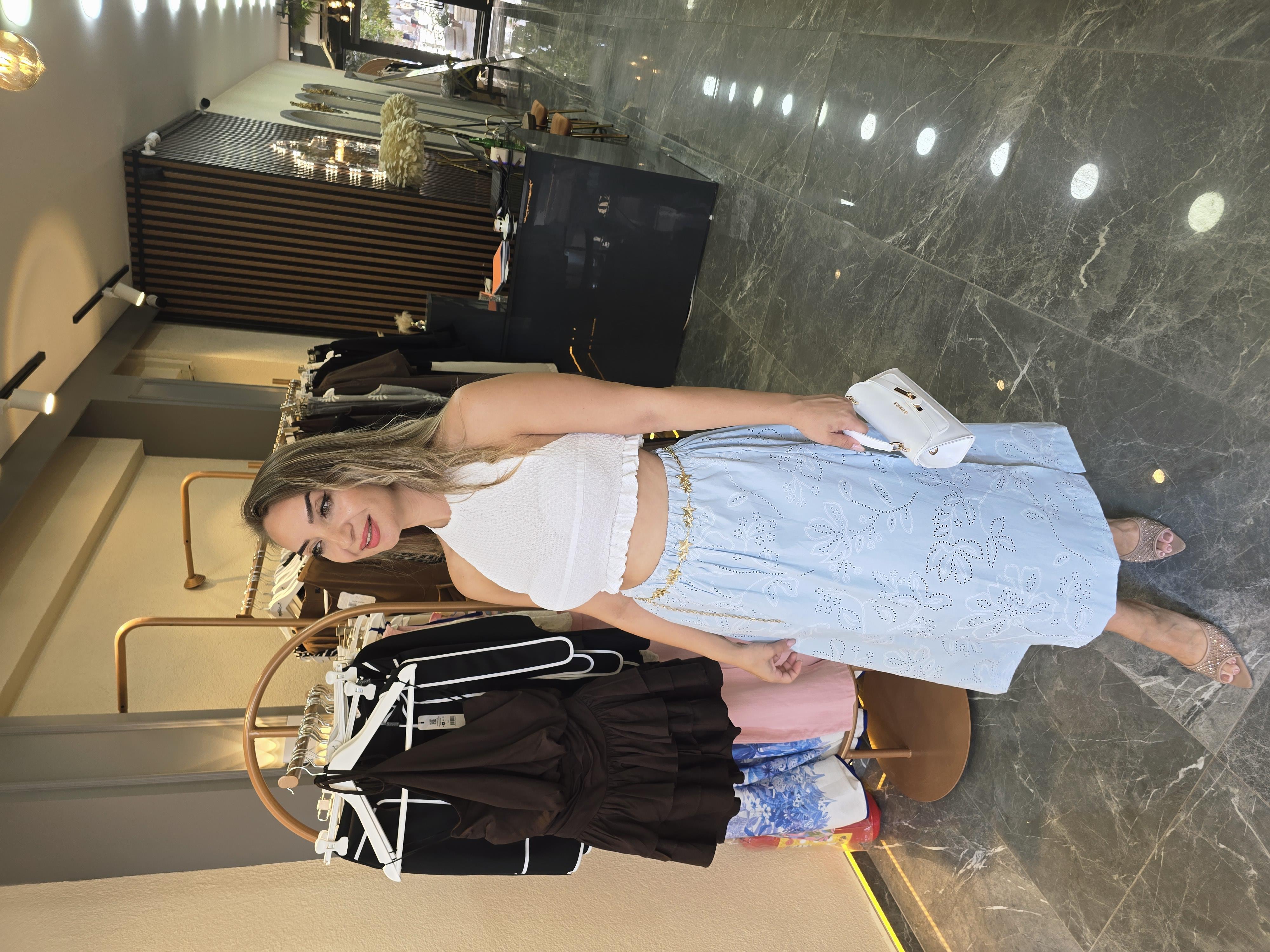 BEBEMAVİSİ BELİ LASTİKLİ ASTARLI STANDART BEDEN ETEK